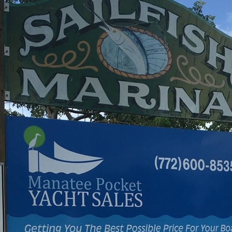 MPYS Sign Sailfish Marina Sign and Manatee Pocket Yacht Sales Sign