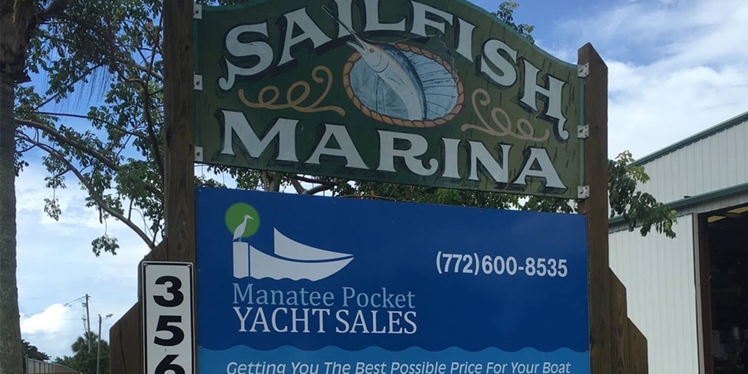 MPYS Sign Sailfish Marina Sign and Manatee Pocket Yacht Sales Sign