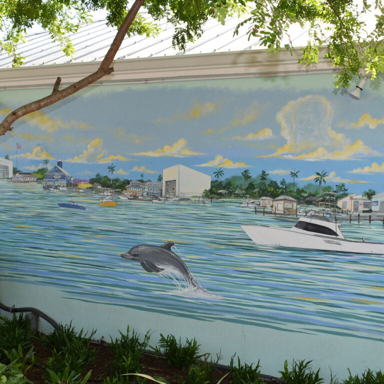 Office Mural Mural of the Manatee Pocket on MYPS Building